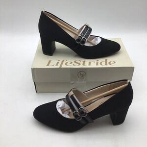 LifeStride Women True Mary Jane Block Heel Shoes Pumps Size‎ 7.5 M New